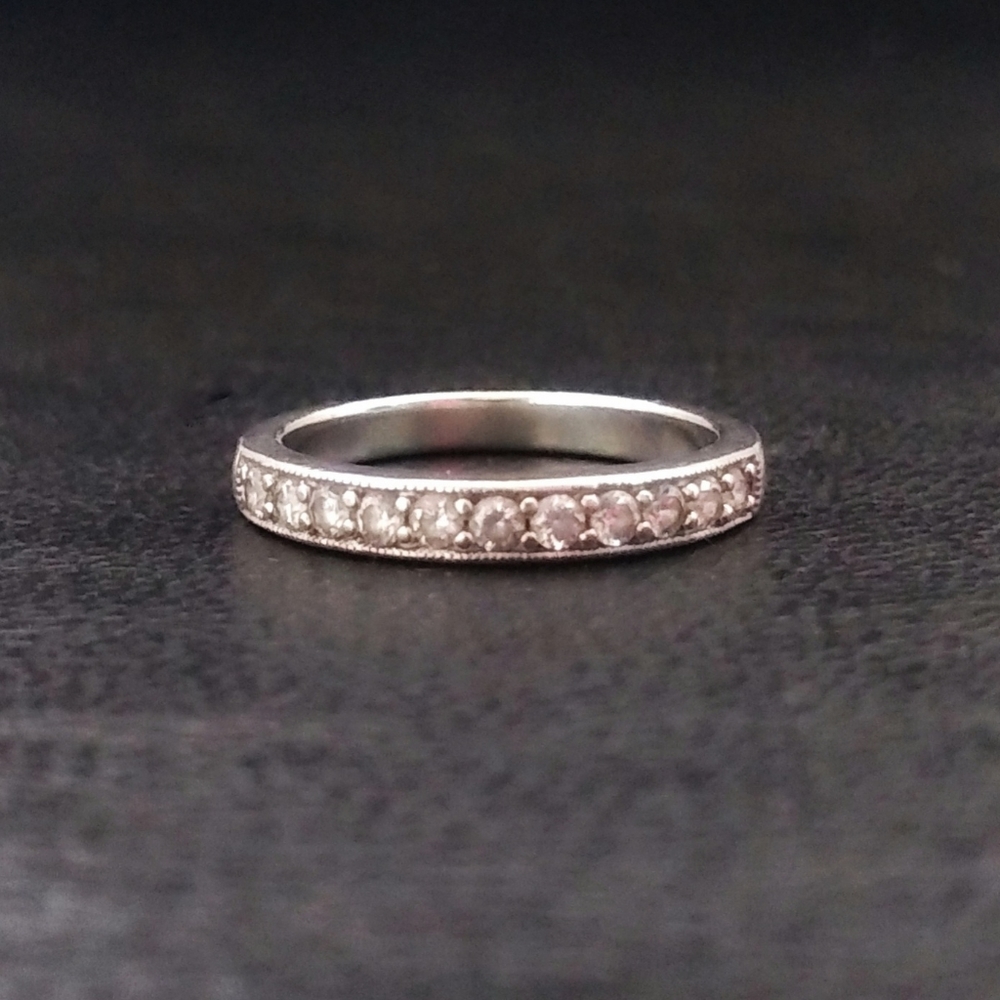 Vintage H925 paved CZ ring size 7
